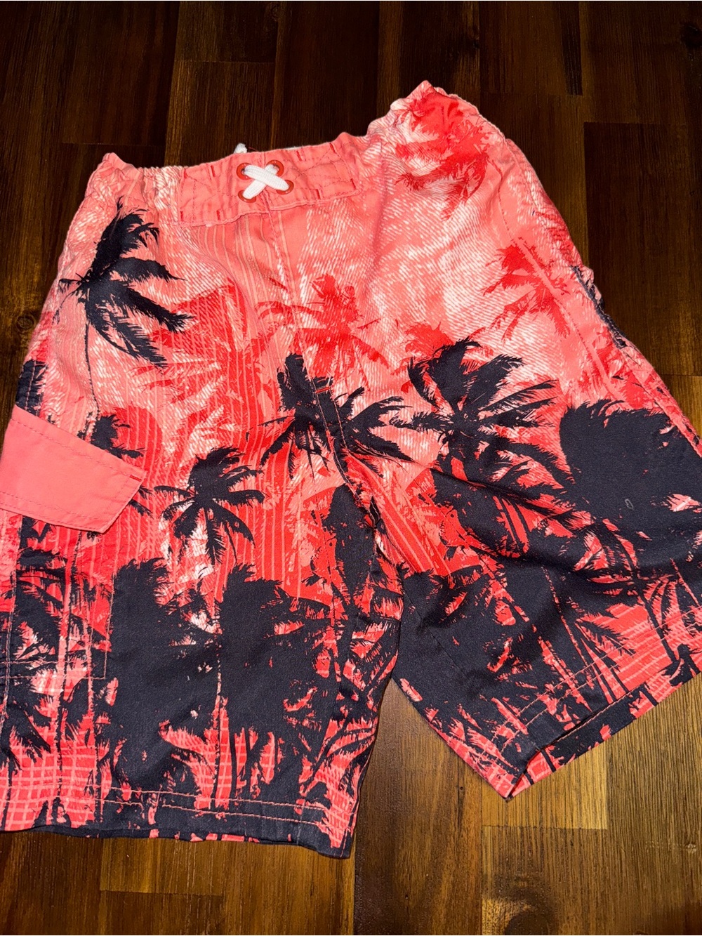 Cherokee Palm Tree Swim Trunks - Tropical Print - Boys 4T